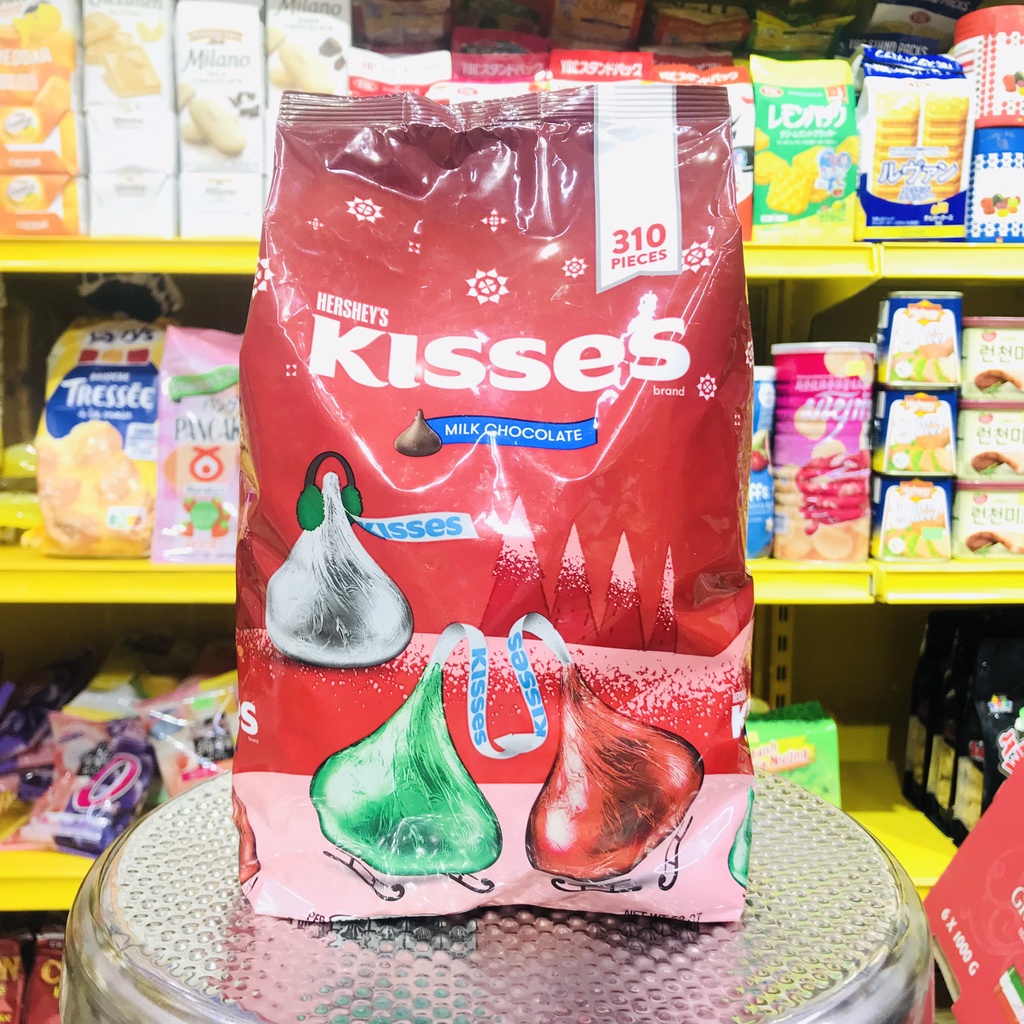[TÚI LỚN] Socola Sữa Núm Vú Kisses Hershey’s Kisses Milk Chocolate 330pcs 310pcs - Hàng Chính Hãng Mỹ