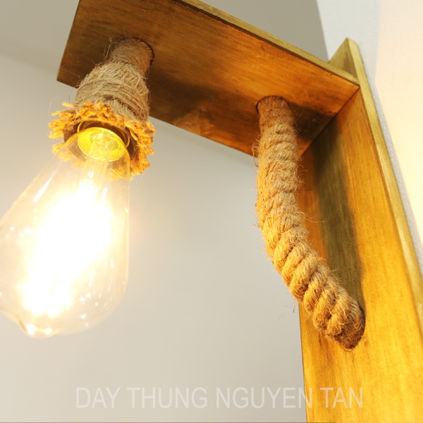 Đèn treo tường decor trang trí, đèn dây thừng trang trí