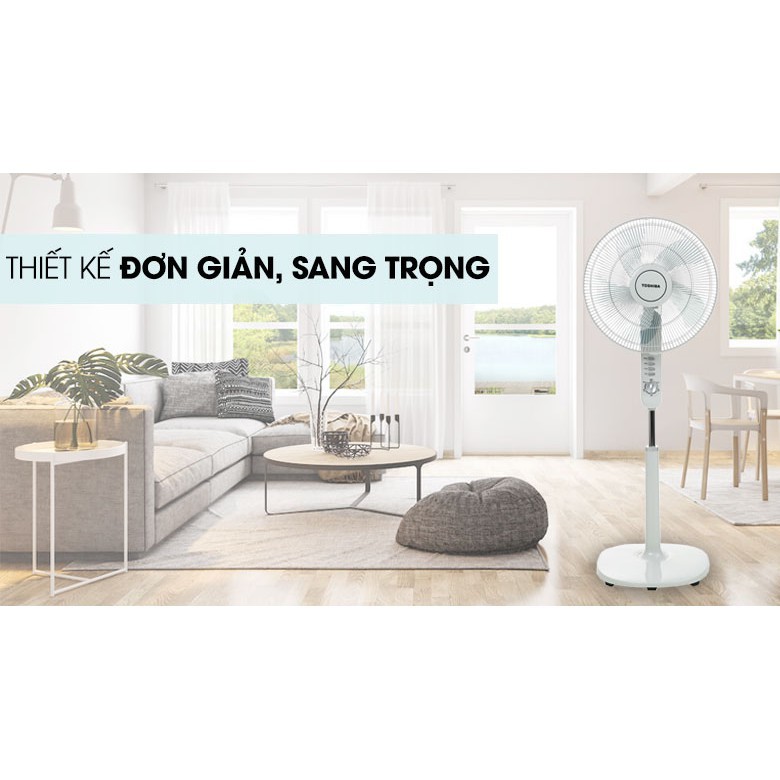 Quạt đứng Toshiba F-LSA10(K)VN - Đen/Trắng/Xám