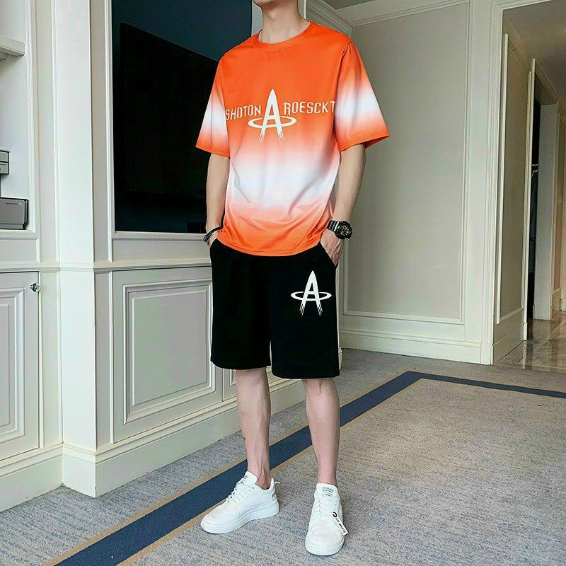 Bộ Thể Thao Nam Phối Màu Loang Chữ A