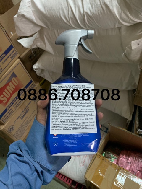 Bình xịt vệ sinh dụng cụ bếp Astonish 750ml
