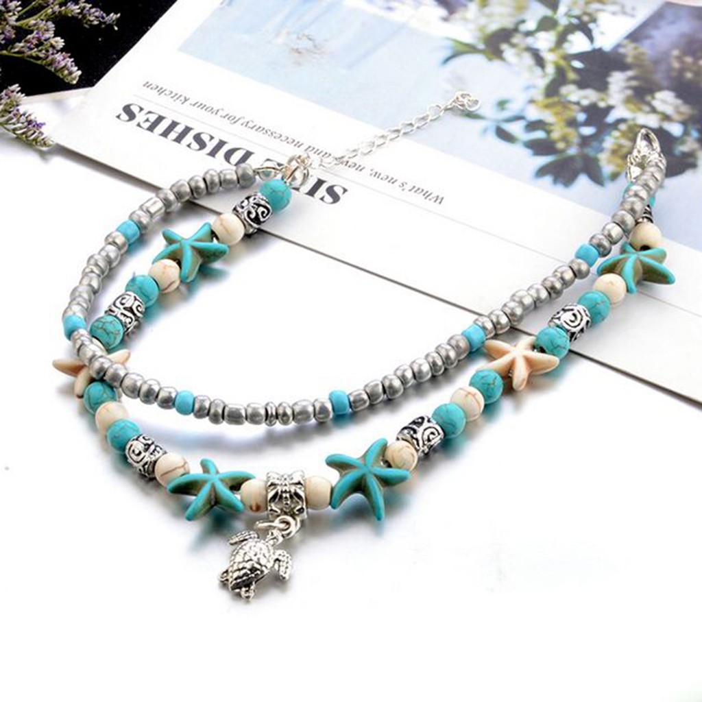 Lắc chân phong cách biển xinh xắn sáng tạo cho nữ