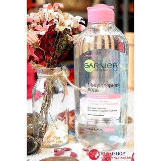 Nước tẩy trang Garnier Micellar 400ml (hồng)