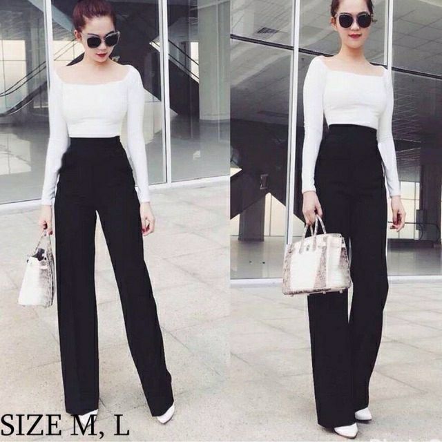 quần suông dài khoá sườn 030