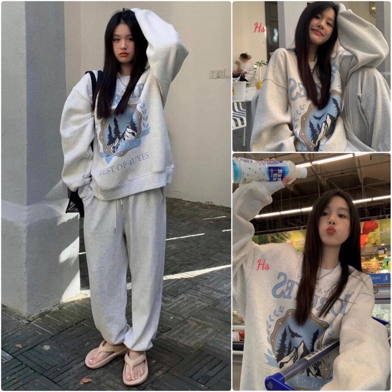 Sét bộ nỉ màu xám FORGUY | BigBuy360 - bigbuy360.vn