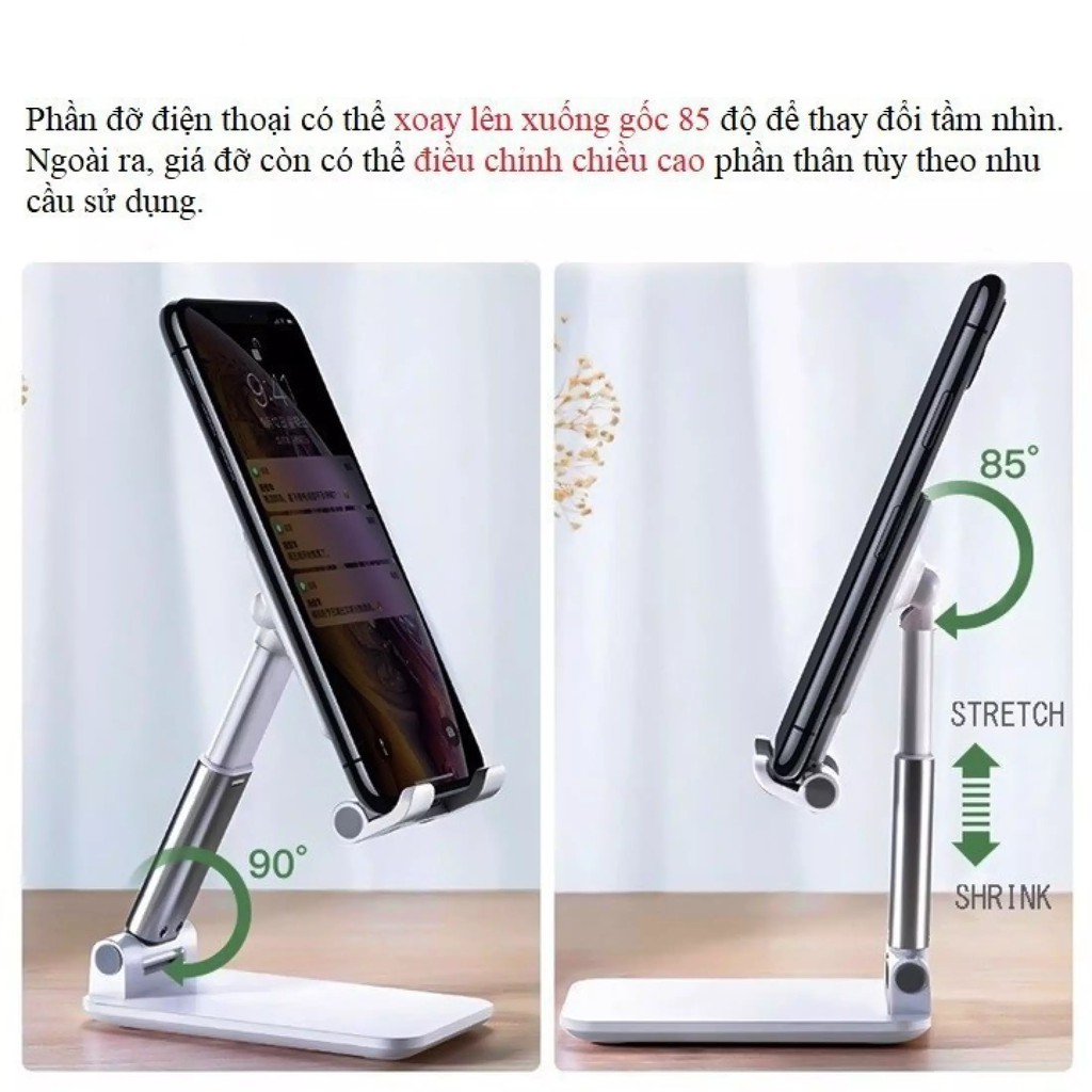 Giá Đỡ Điện Thoại, Máy Tính Bảng Kim Loại Dành Cho Tất Cả Các Dòng Smartphone(duoc chon mau)