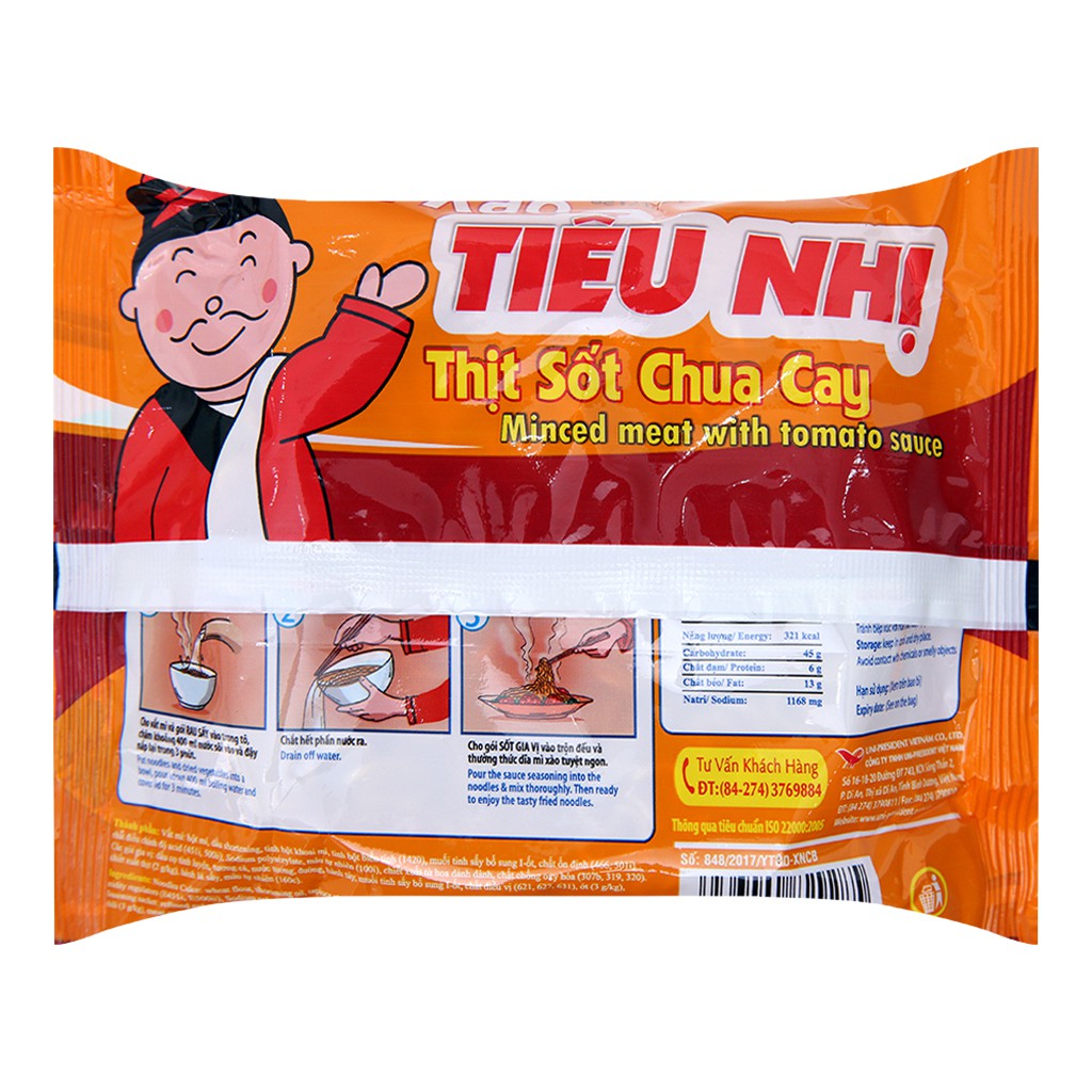 Mì xào Tiểu Nhị thịt sốt chua cay gói 72g | BigBuy360 - bigbuy360.vn