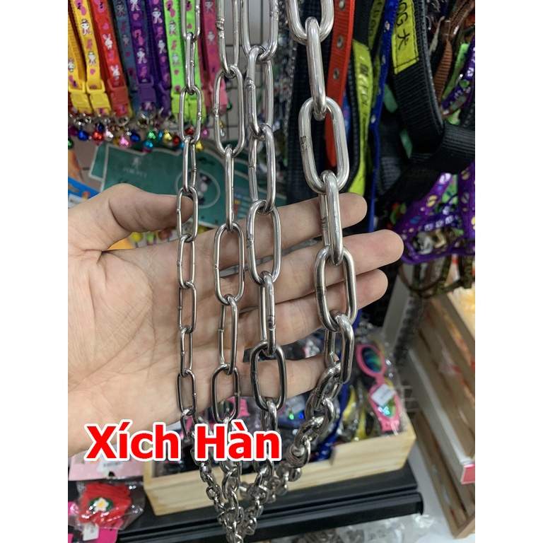 Dây Xích Inox Cho Chó Mèo Cao Cấp - Đầy Đủ Kích Thước