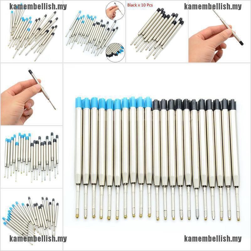 Set 10 ruột bút bi xanh dương ngòi 1.0mm chuyên dụng cao cấp