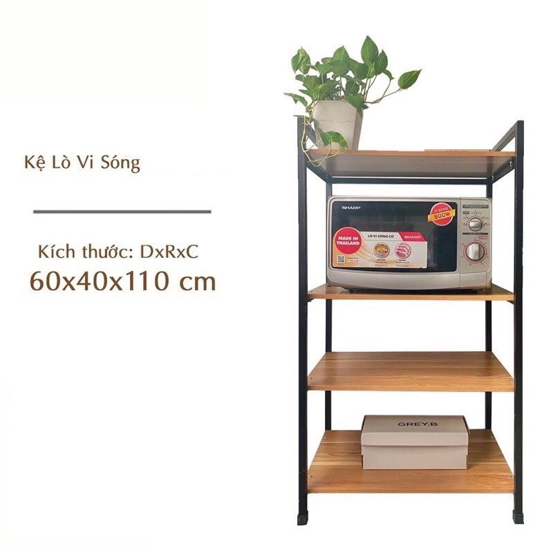 Kệ vi sóng gỗ công nghiệp