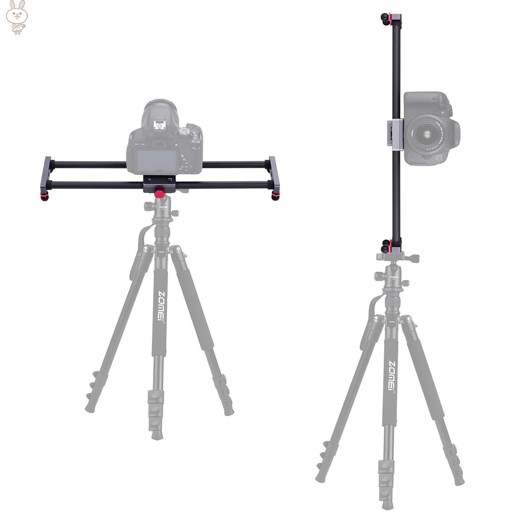 Only♥Photography Camera Slider Carbon Fiber Dolly Video Stabilizer Rail 40cm/15.7inch Compatible with    DSLR Camera Camcorder Smartphones