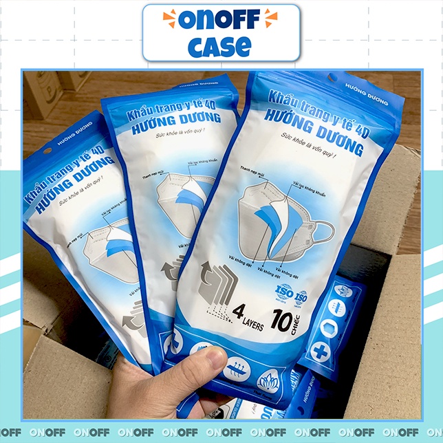 Khẩu trang y tế 4D KF94 Thương Hiệu Hướng Dương Chống Bụi Mịn Và Kháng Khuẩn Hàng Cao Cấp- ONOFFcase