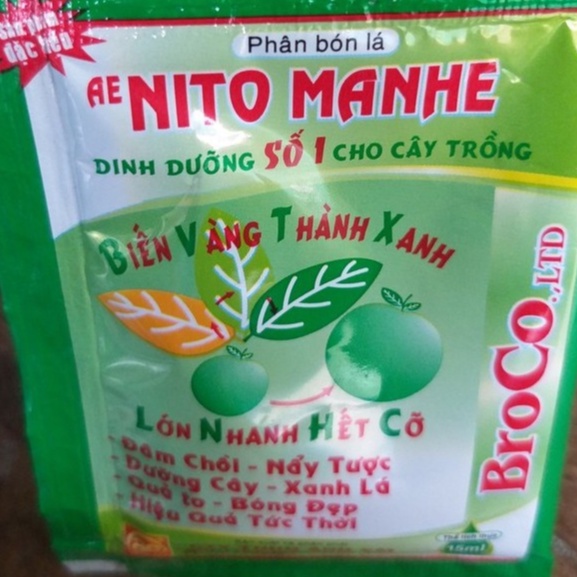 Phân Bón Lá NITO MANHÊ (10ml), Dinh Dưỡng Số 1 Cho Cây Trồng