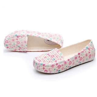 giầy nhựa hoa mềm dẻo đi mưa (shopnhamit)