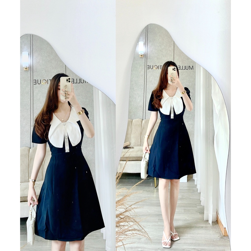 VÁY ĐEN CỔ CÁNH TRẮNGLOUY