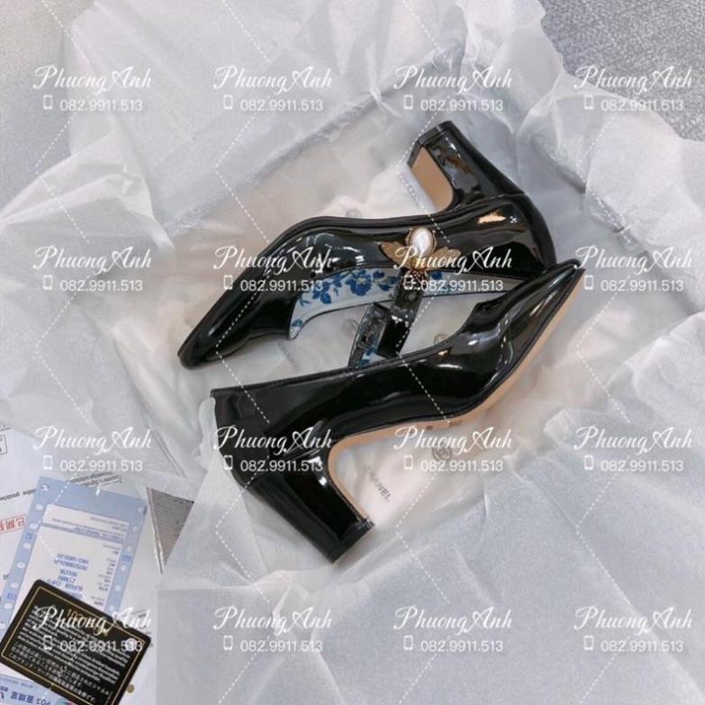 Giầy Dior Đen Bóng Quai Ong Full Size 35-39