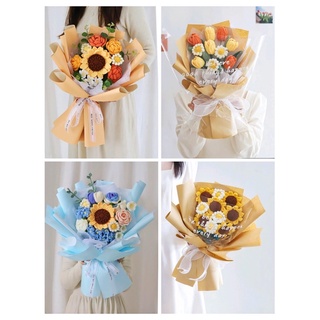 Bó hoa móc len handmade
