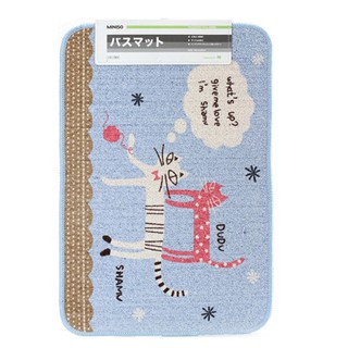 Thảm lau chân Miniso họa tiết mèo hoạt hình ( Xanh lam ) - Hàng chính hãng