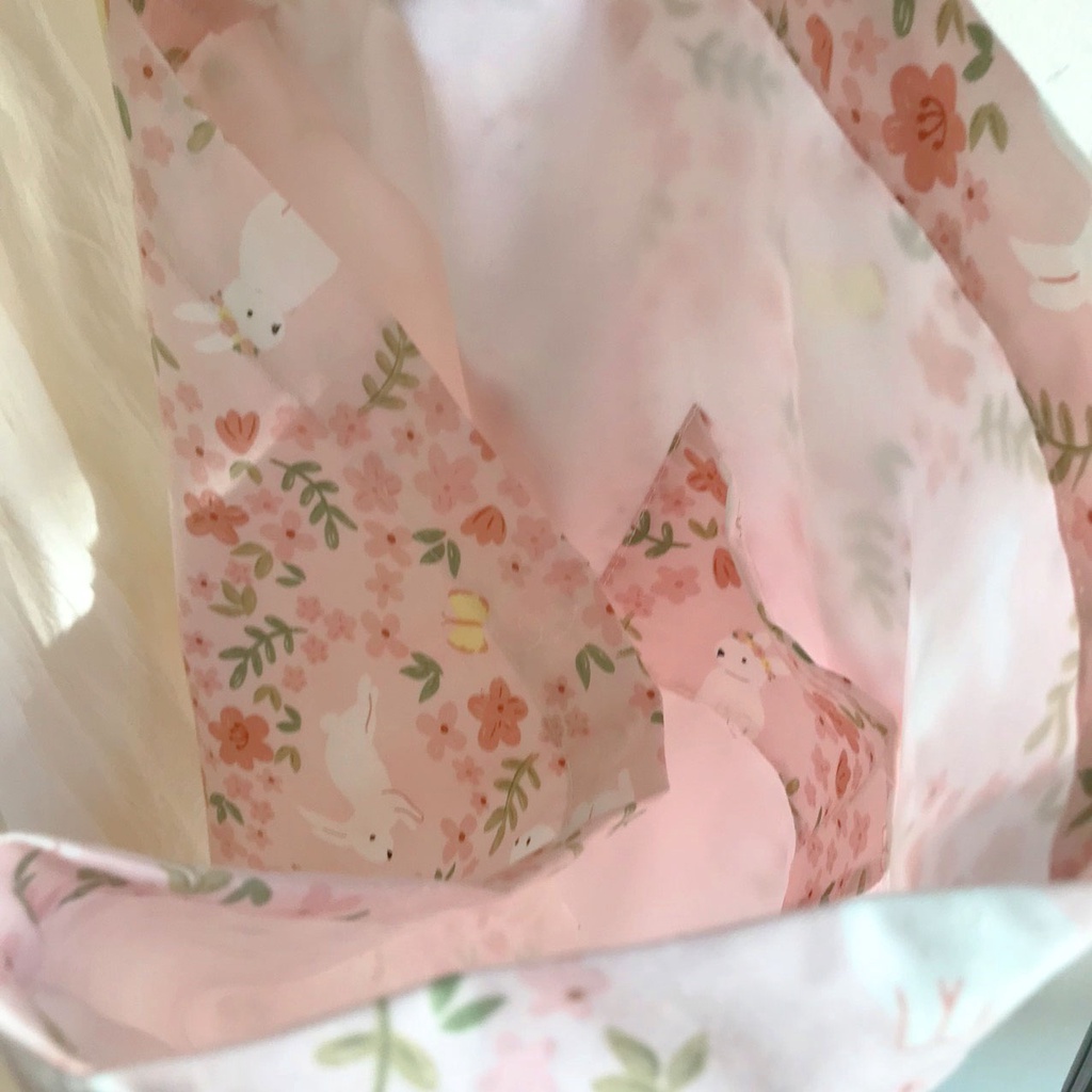 Túi đeo chéo tote, đeo vai, túi xách hoa nhí bigsize floral cỡ lớn màu hồng đáng yêu lolita - Baby Pastel