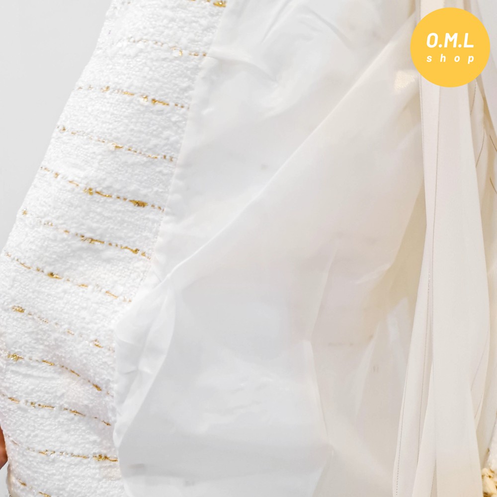Set tweed 3 món siêu sang áo sơ mi trắng phối áo khoác và váy ngắn (có clip + hình thật) | BigBuy360 - bigbuy360.vn