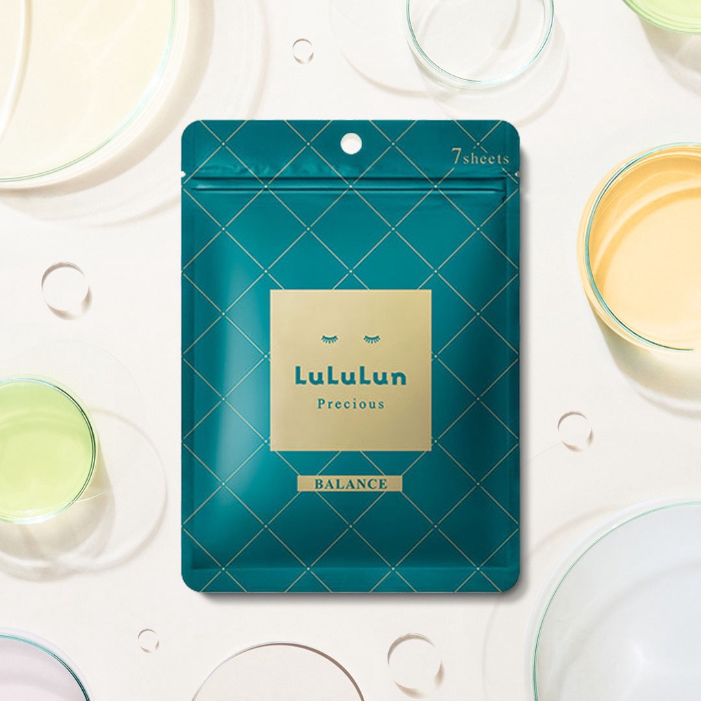 Mặt Nạ LuLuLun Dưỡng Ẩm Face Mask Precious Green Balance 4KS 20g x 7 Miếng