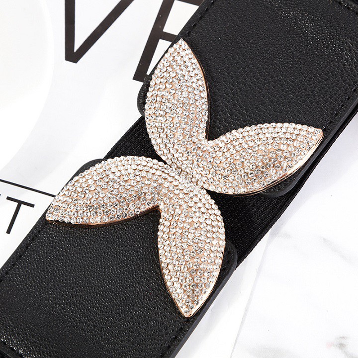 Đai nịt da phối váy hoa 4 cánh H25