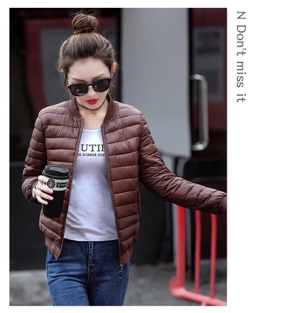 Áo phao lông vũ bo gấu