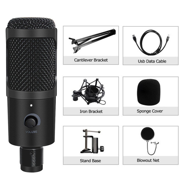 CẢ BỘ Micro k1000 thu âm cổng usb  dùng cho thu âm chuyên nghiệp karaoke phát sóng trực tiếp dj pc