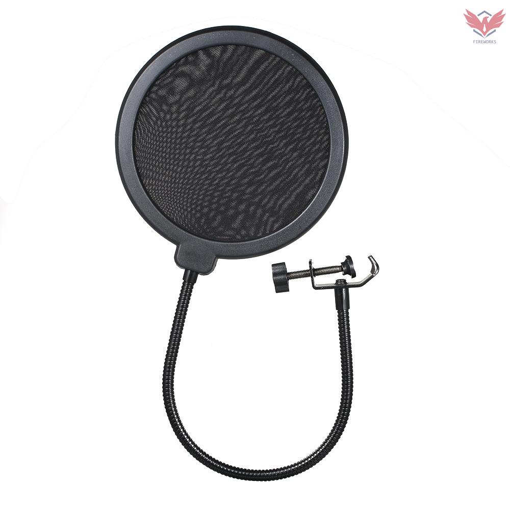 Fiok BM800 Condenser Microphone Lit Pro Audio Studio Recording & Brocasting Adjustable Mic Suspension Scissor Arm Pop Filter White