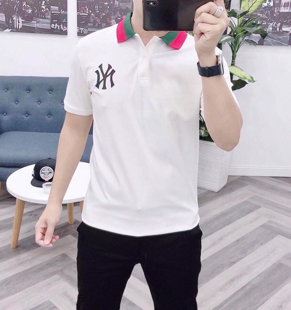 Áo thun cổ trụ cao cấp thêu logo nổi bật(chất thun cotton 100%) | BigBuy360 - bigbuy360.vn