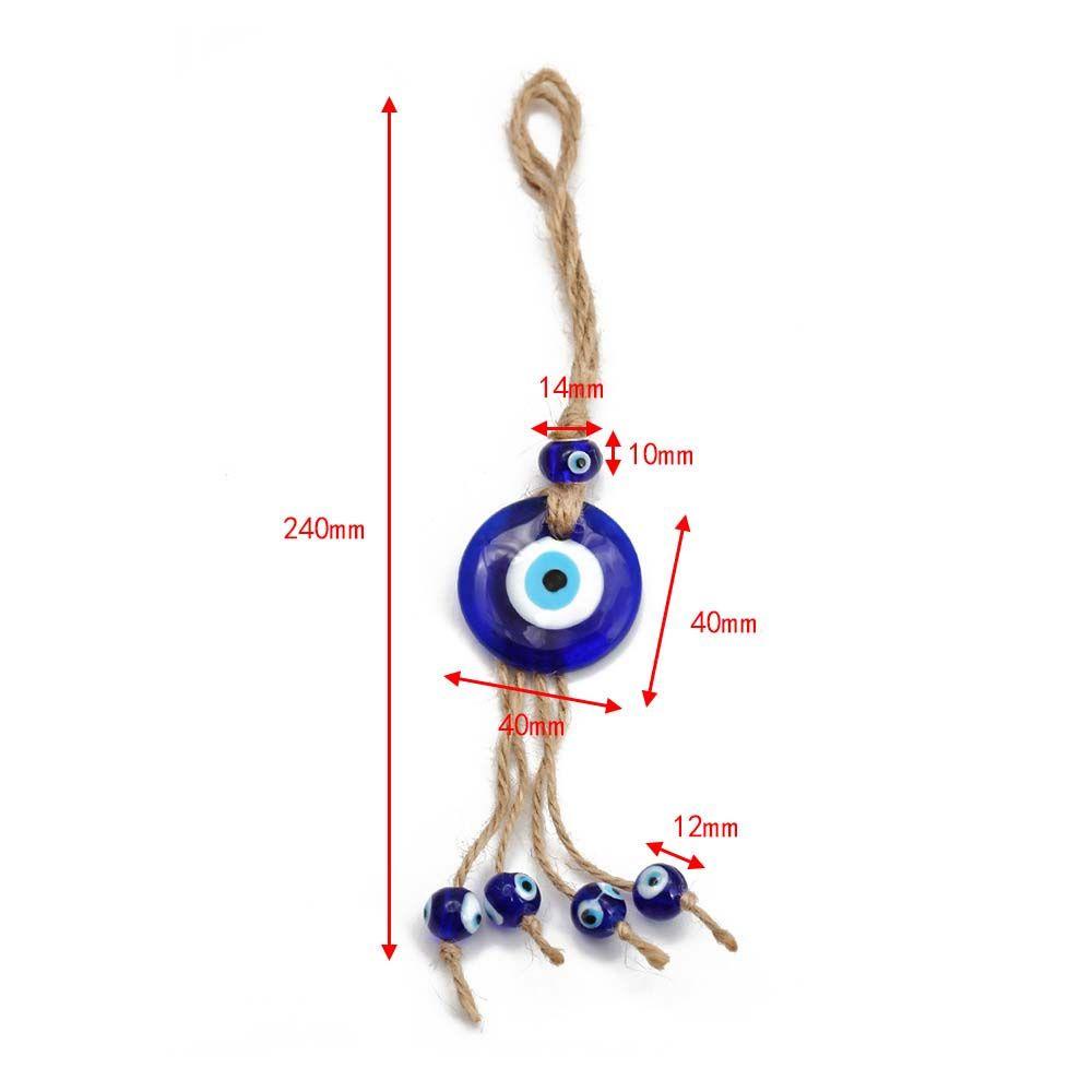 Dây Treo Chìa Khóa Xe Hơi Hình Đôi Mắt Xanh Bằng Kính Thổ Nhĩ Kỳ Thời Trang