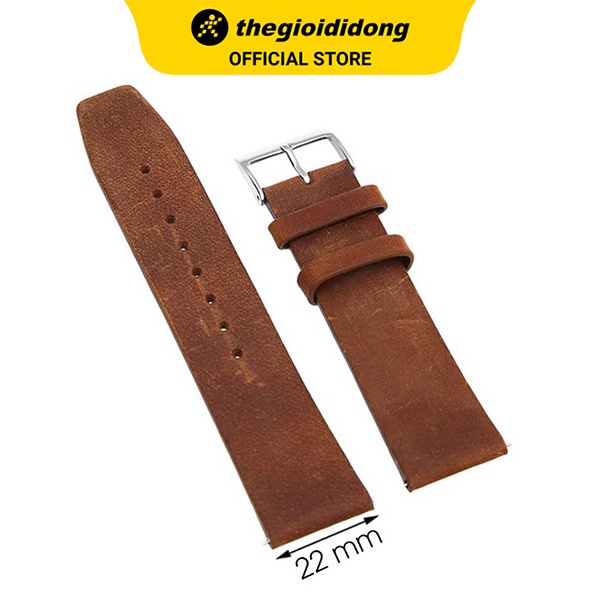 Dây da MVW cho đồng hồ 22 mm nâu bò L013-06-22