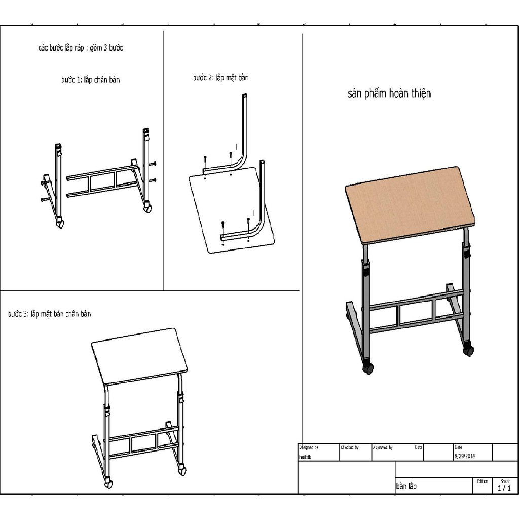 Bàn xếp đa năng cao cấp nhiều tiện ích- TB004-Chất lượng vượt trội