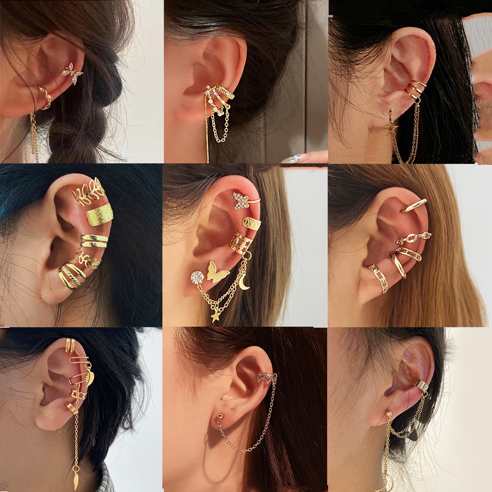 iF YOU Khuyên Tai Hình Bướm Đính Đá Phong Cách Vintage