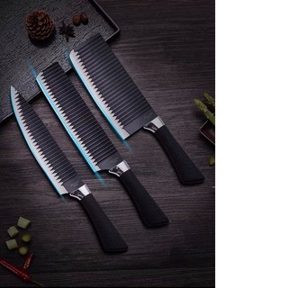 BỘ 3 DAO KHÔNG GỈ GỢN SÓNG CHỐNG DÍNH