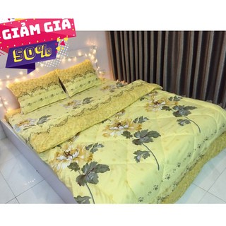 [GIẢM SỐC] SÉT 5 MÓN CHĂN PHAO SIÊU NHẸ POLY NHIỀU MẪU CÚC VÀNG