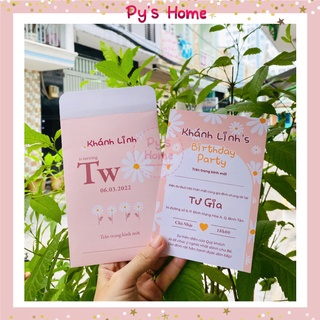 🌼🌼 thiệp sinh nhật thiết kế dành cho bé gái - chủ đề daisy siêu cưng