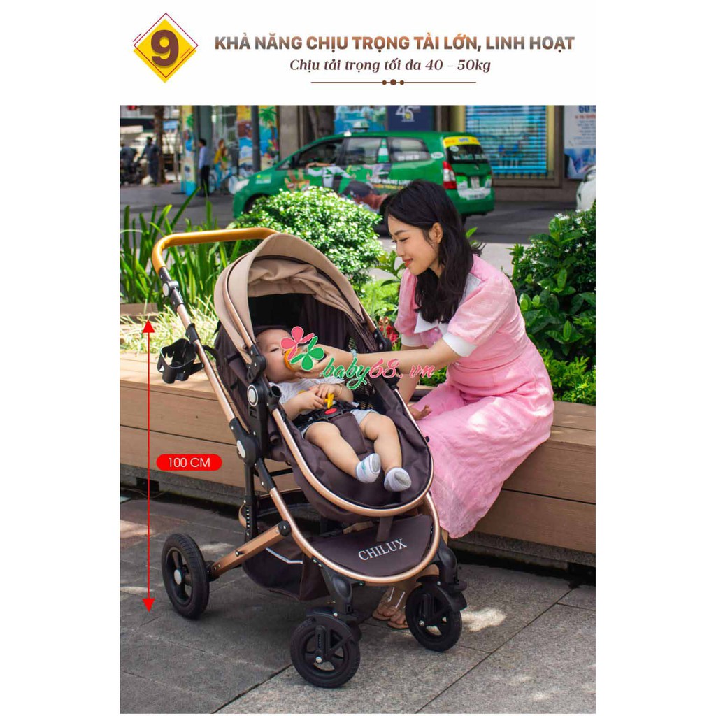 Xe đẩy đa năng cho bé Chilux - XT01 - Nhiều chế độ tiện dụng, sang trọng