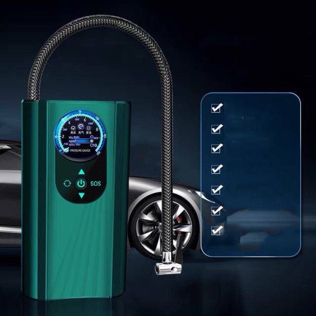 Bơm Lốp Ô Tô Bơm Lốp Mini Nhỏ Gọn SIêu Tiện Lợi KHO GIA DỤNG TRẦN PHÚ