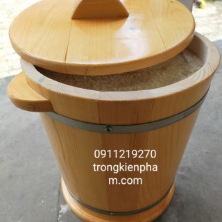 Thùng đựng gạo gỗ thông nhập khẩu 20kg