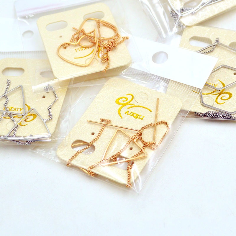 [Bayar Di Tempat] Hoa tai đơn giản kiểu Hàn Quốc hình trái tim dài hình học cho phụ nữ❤Yimi❤