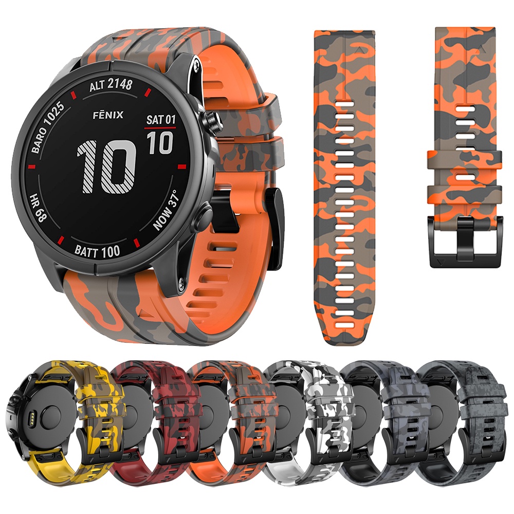 Dây Đeo Họa Tiết Rằn Ri Cho Đồng Hồ Garmin Fenix 7 7X 6 6X 5 5X Plus/ Epix Gen 2/ Quatix/ Tactix/ S62 26