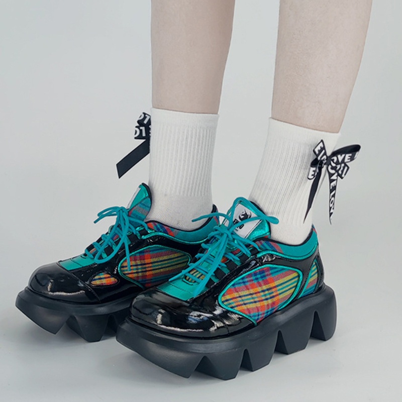 Youyo Vớ Cotton Harajuku Hàn Quốc In Chữ Phối Ruy Băng Ngọt Ngào Phong Cách Lolita Cho Nữ