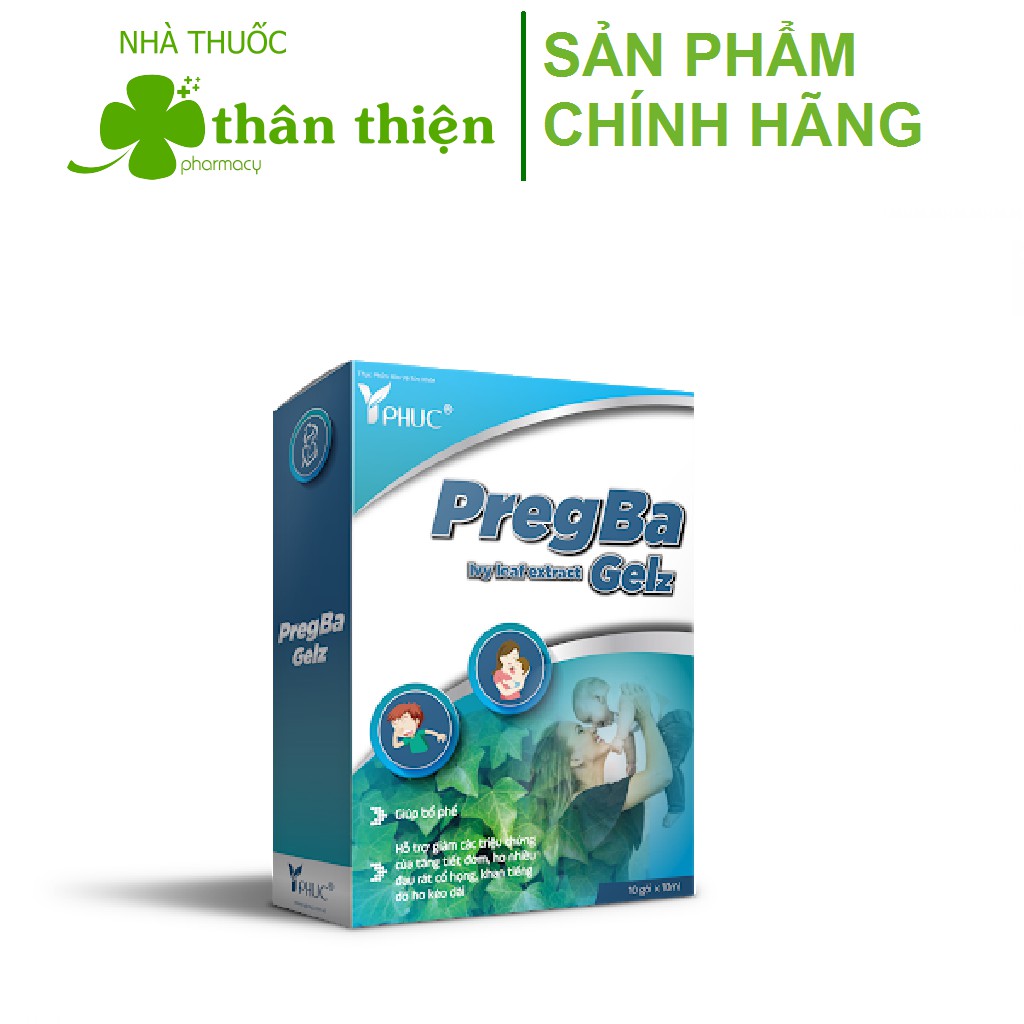 BỔ PHẾ PREGBA GELZ – Hỗ trợ giảm ho, đau rát họng, dùng được cho mẹ bầu, trẻ sơ sinh (10 GÓI)