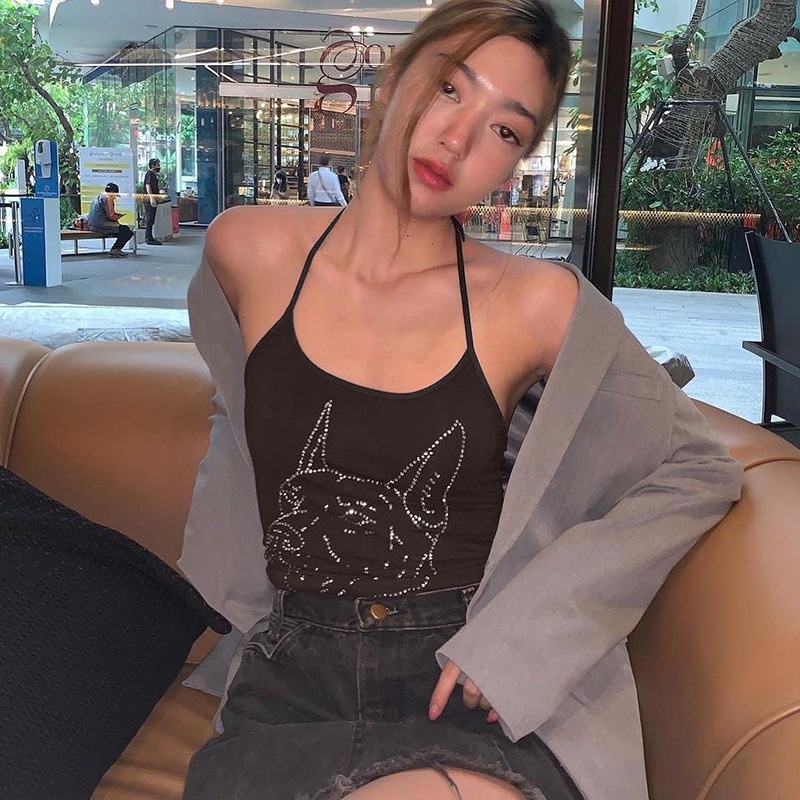 Áo Tank Top Hoạ Tiết Chú Chó Lấp Lánh Dễ Thương