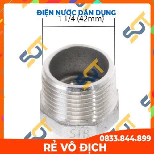 Cả rá inox sần - ren ngoài 1 1/4 (42), ren trong (tùy chọn) - (Inox pipe fitting reducer bush male t
