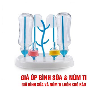 Giá úp bình sữa hình cây