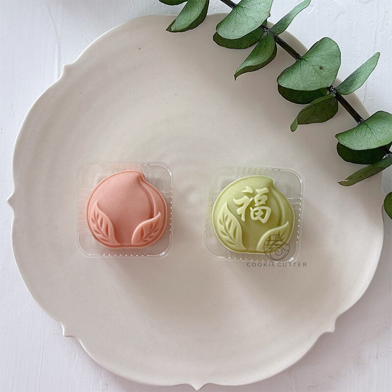Set 2 Khuôn Làm Bánh Trung Thu 20-30g Bằng Nhựa ABS Phong Cách Trung Hoa