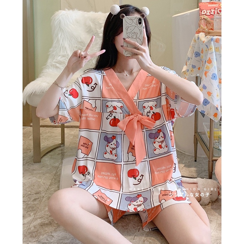 Đồ bộ nữ mặc nhà - thời trang mới nhất - Chất liệu Cotton cao cấp -