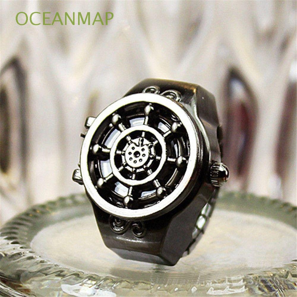 Nhẫn đeo tay tạo hình đồng hồ phong cách vintage cá tính